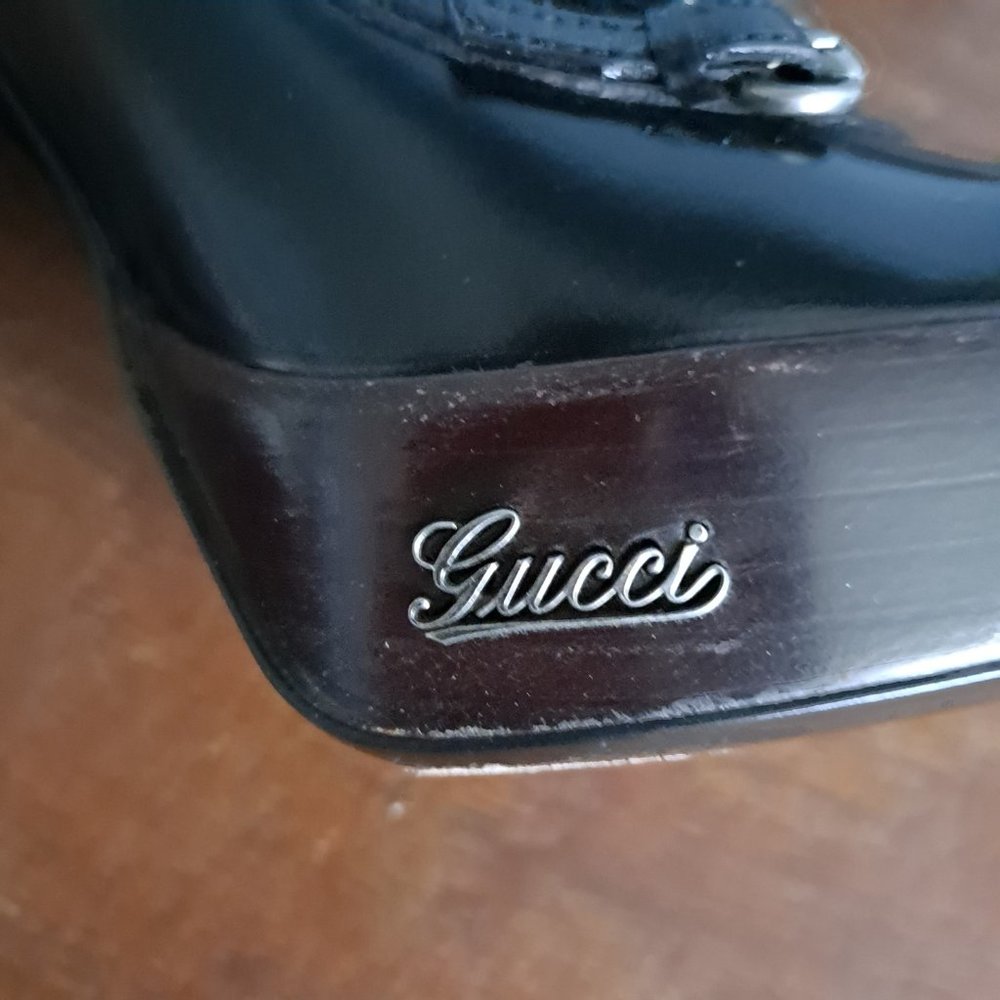 Gucci Leather and Pony Hair Booties Shoes - Picture 8 of 11